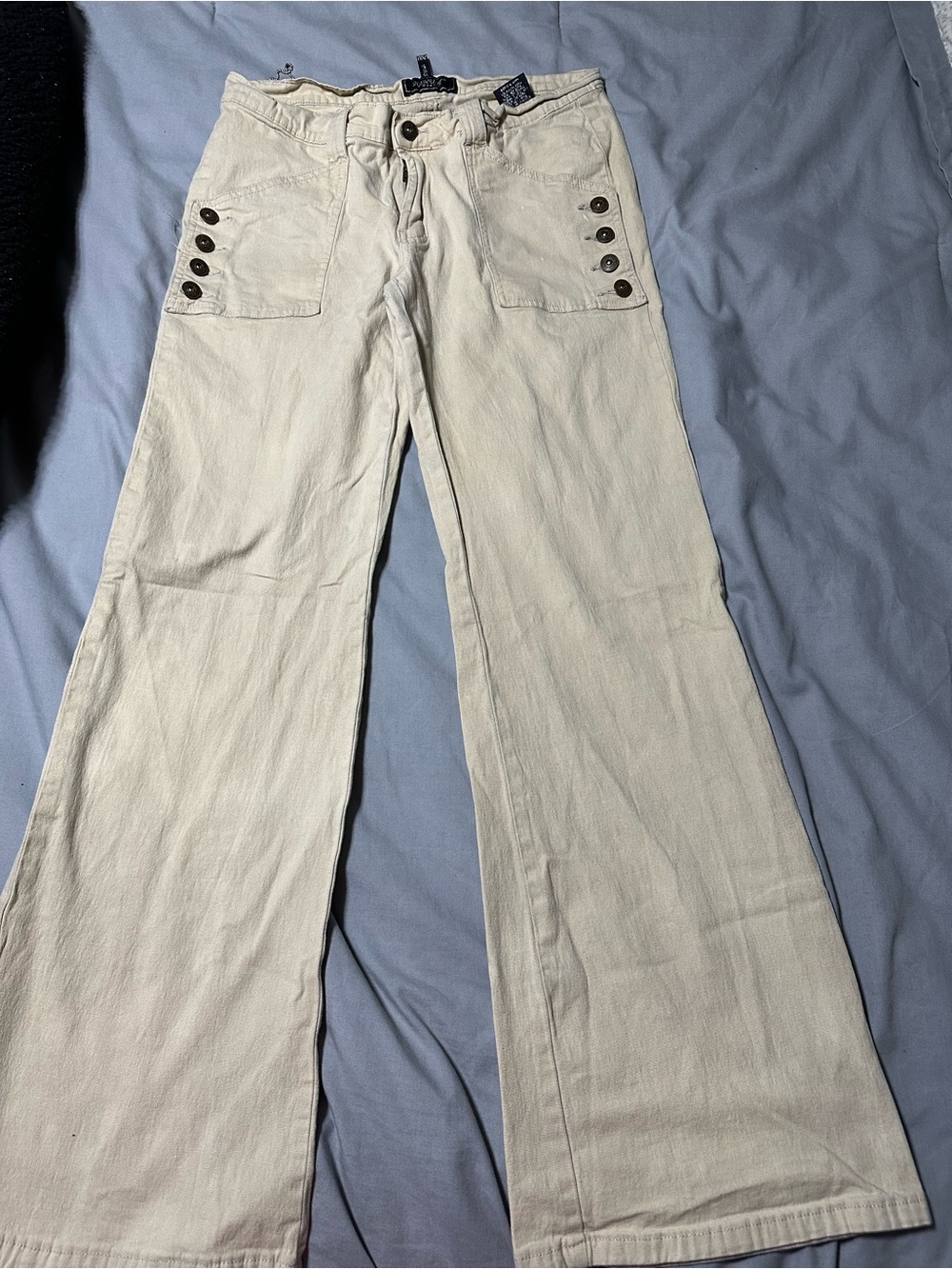 Nanushka Yellow Cotton Pants - Branded Waist Label